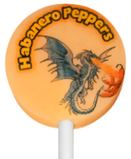 Habanero Peppers and Orange Lollipop - Pepper Factory