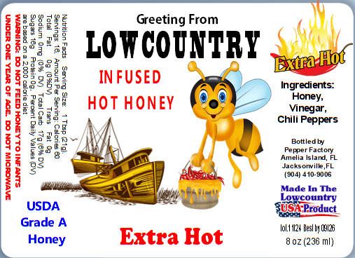Wholesale Infused Hot Honey,Medium Hot and Extra Hot,Bottle or Flask with a Custom Label. - Pepper Factory