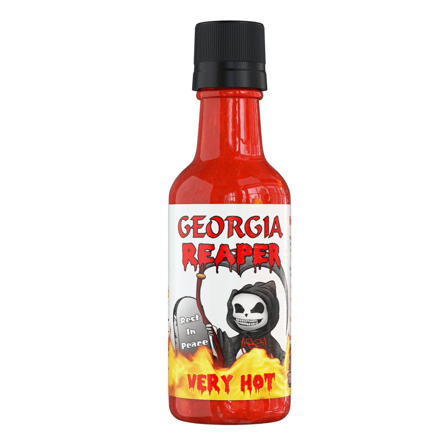 1.7 oz Georgia Reaper Pepper Hot Sauce, South Carolina Reaper Peppers, Ghost Peppers ,It's Hot - Pepper Factory