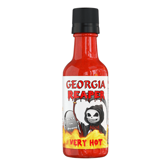 1.7 oz Georgia Reaper Pepper Hot Sauce, South Carolina Reaper Peppers, Ghost Peppers ,It's Hot - Pepper Factory