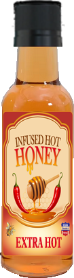 Extra Hot Honey 2.9 oz Bottle Infused Hot Honey, USDA Grade "A" Pure Honey