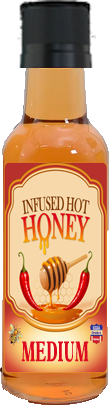 Medium Hot Honey 2.9 oz Bottle Infused Hot Honey, USDA Grade "A" Pure Honey