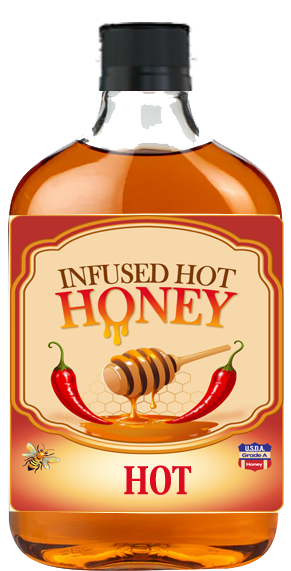 Hot Honey 3.5 oz Flask, Habanero Infused Hot Honey,USDA Grade "A" Honey  $ 5.50