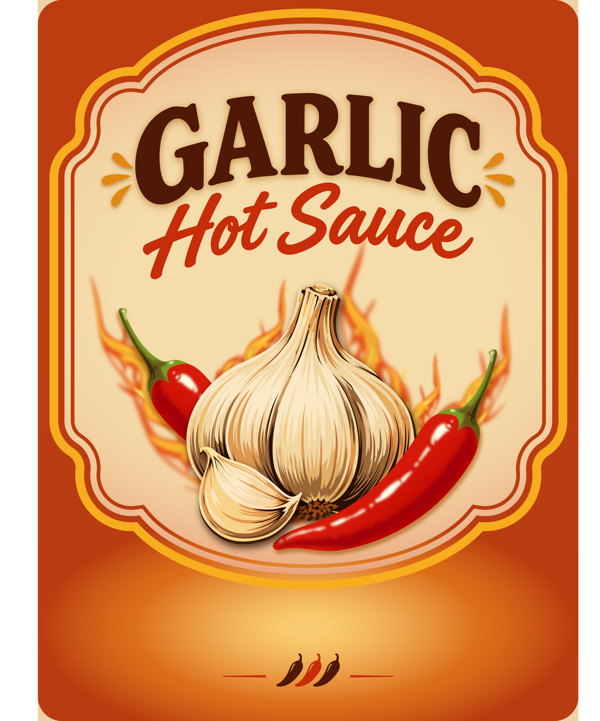 Savory Garlic Hot Sauce 5 oz bottle