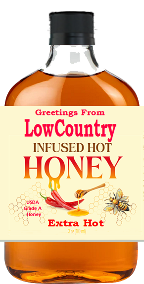 Hot Honey 3 oz Flask, Habanero Infused Hot Honey,USDA Grade "A" Pure Honey